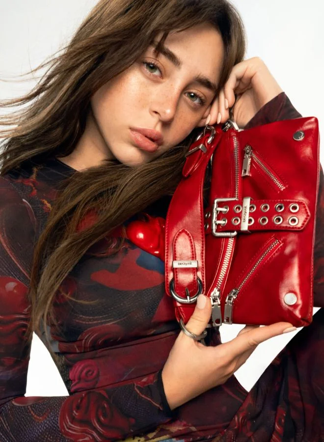 DESIGUAL Red Buckle bag leather effect for Women | Best Price UAE